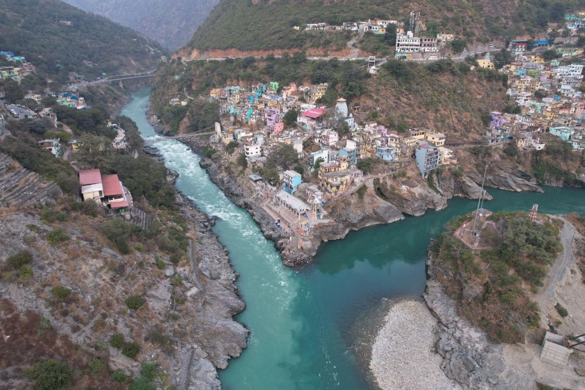 Devprayag view By Drone in Rudraprayag