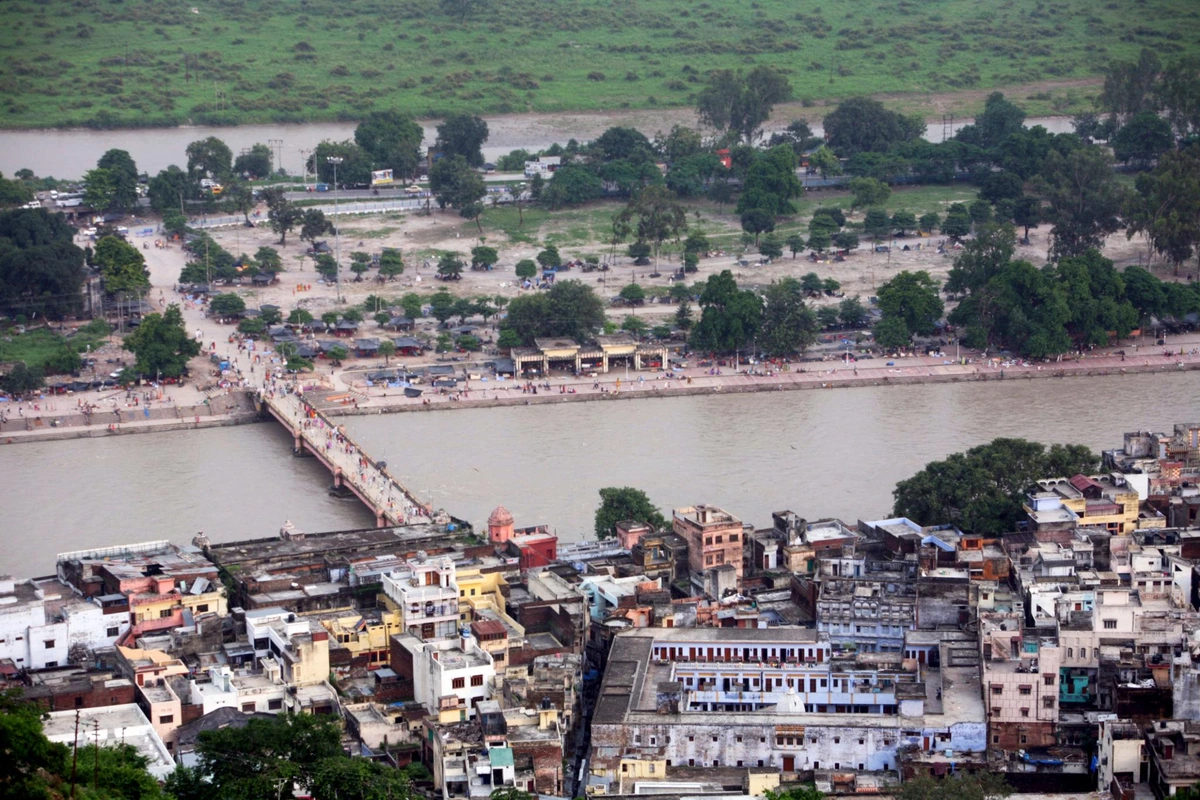 Ganga River bridge view in Haridwar