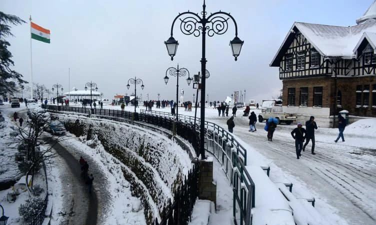 Mall Road_shimla_winter in Shimla