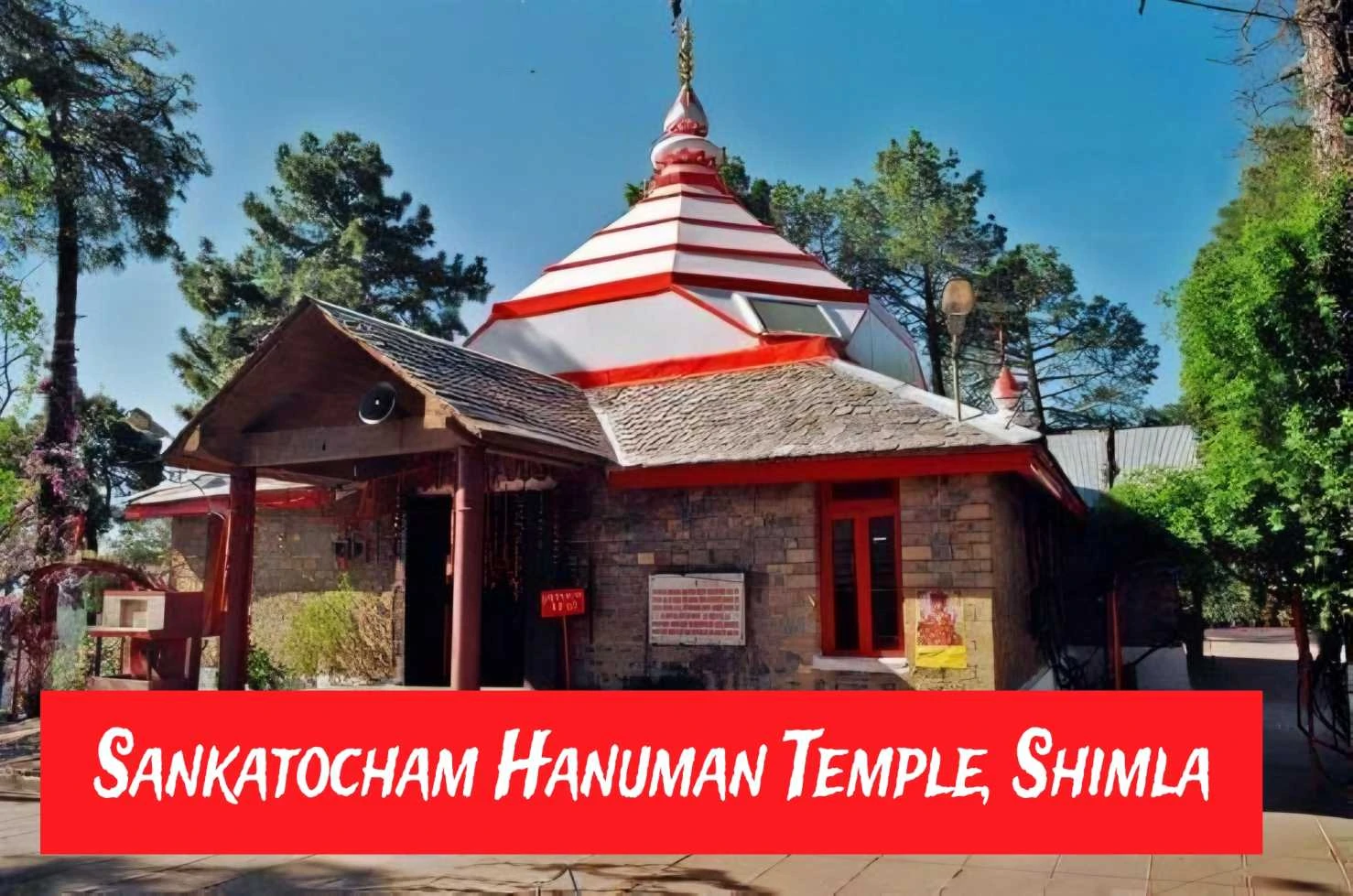 Shree Sankat Mochan Hanuman Mandir, Shimla sightseeing stop on Chandigarh Shimla Manali Taxi Package route