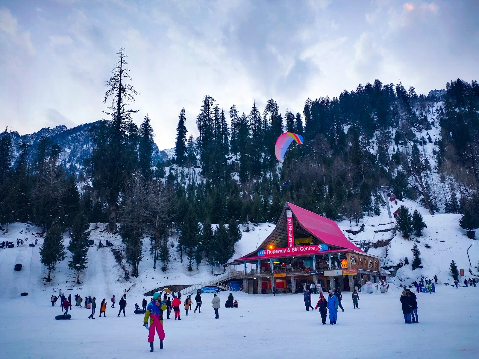 Solang Valley sightseeing stop on Agra Chandigarh Manali Shimla Taxi Package route